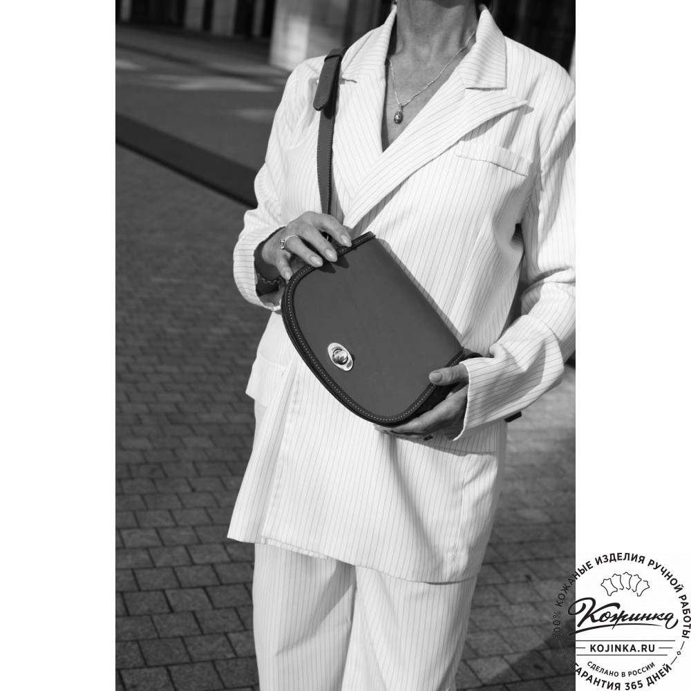 Женская кожаная сумка "Вивьен" (синяя)